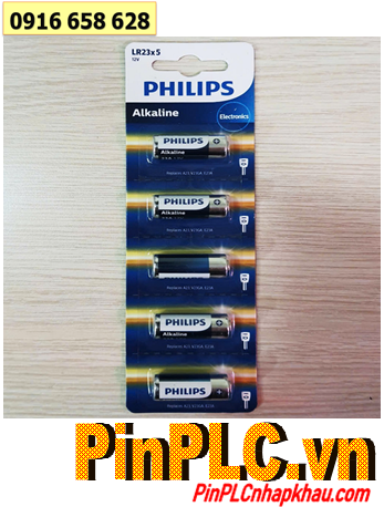 COMBO 1 Vỉ 5viên Pin Philips LR23 A23 V23GA E23A Alkaline 12v chính hãng_Giá 119.000đ/ Vỉ 5viên